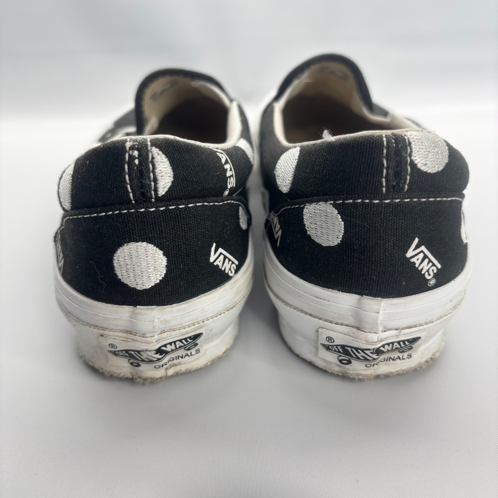 Vans Slip-On Women Size 7 Black Polka Dot Vault Originals Sneakers - Picture 5 of 9